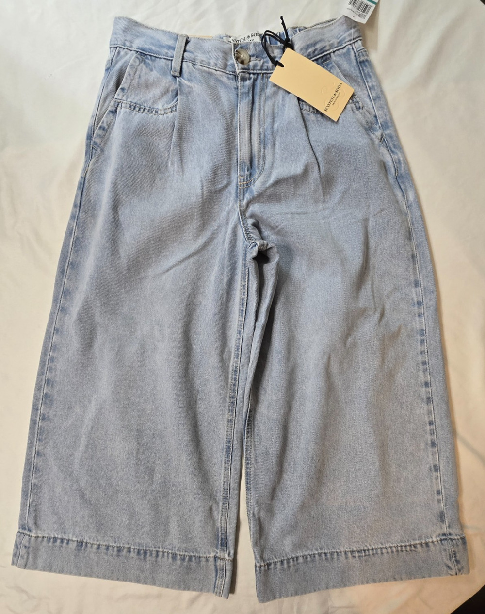 Scotch & Soda Blue Wide-Leg Jeans Women's Size 0 W25 Stretch Denim